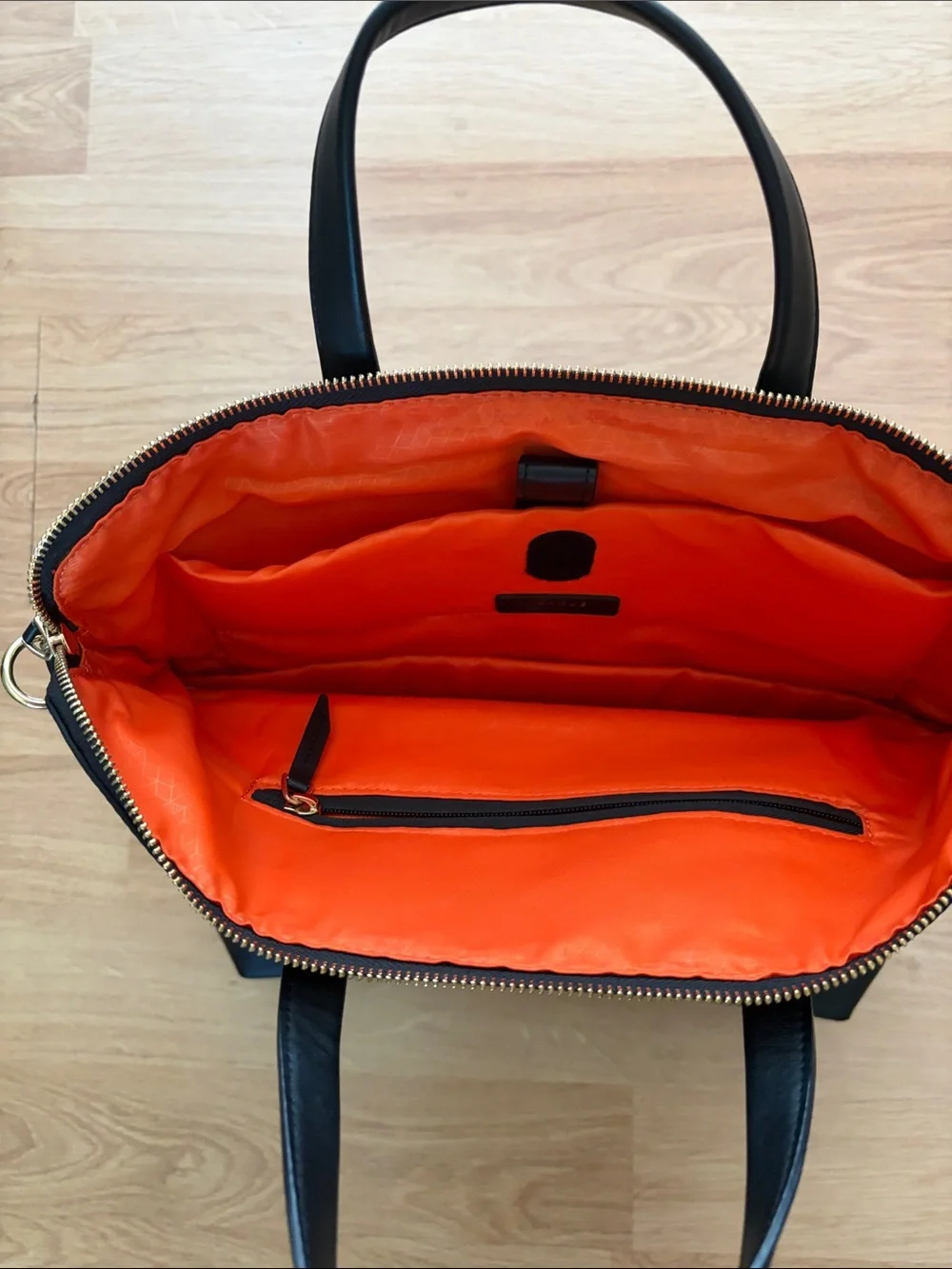 Targus Black Nylon Laptop Tote with Gold Hardware